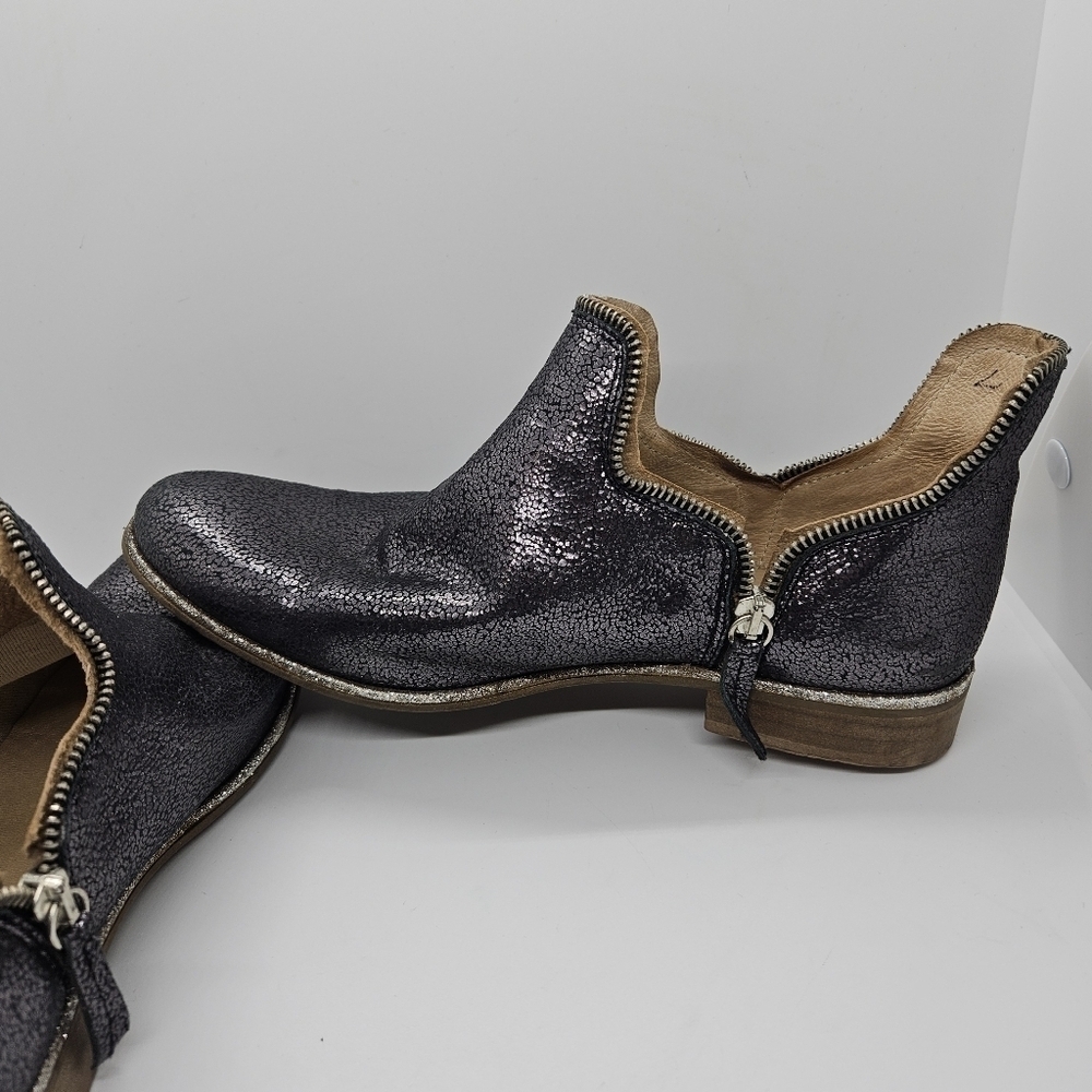 Unity in Diversity Panache gunmetal metallic glitter ankle boots EU 40 US 9 - Picture 7 of 12